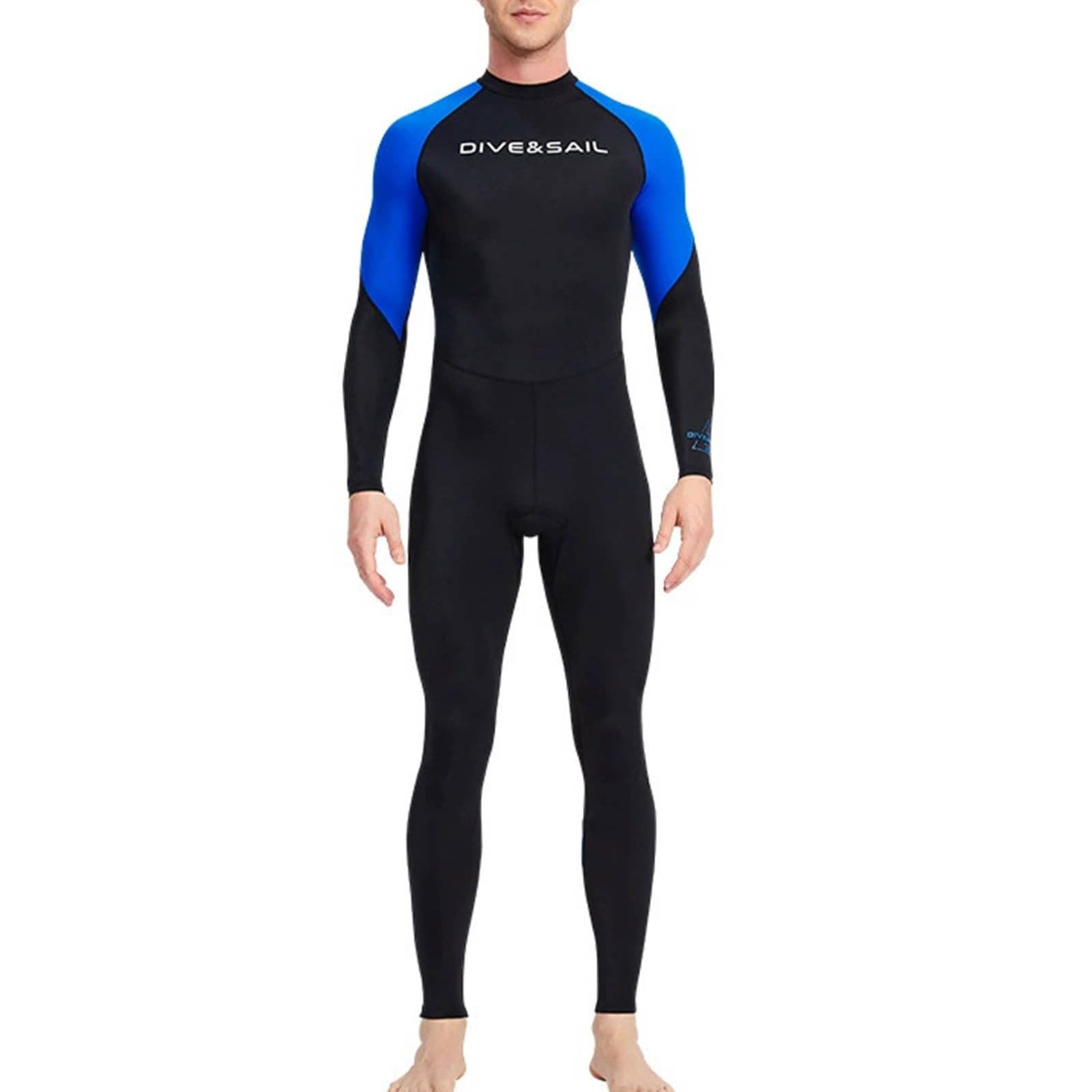 Men's Wetsuit High Performance Neoprene Swimwear for Surfing Swimming Diving Cold Water Aquatic Sports for Beach and Ice Swimming (Blue #5, L)