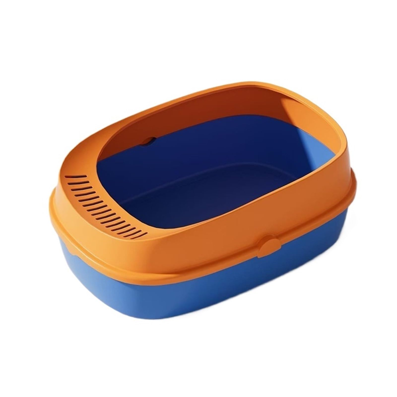 arenero Gatos Bandeja de Arena for Mascotas extraíble semicerrada, Caja de Arena for Gatos con Parte Superior Abierta, Orinal for Gatitos de Lado Alto, Inodoro fácil de Limpiar Grande(Oranje)