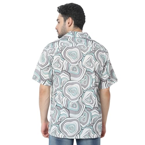 Image of Spykar Men's Relaxed Fit N /A Half Sleeve Printed Casual Shirts