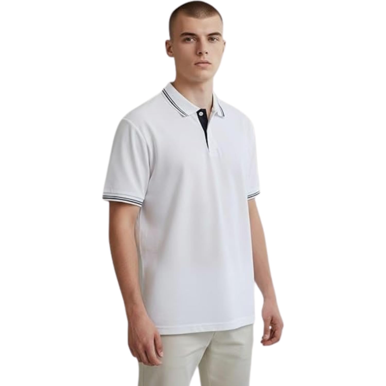 Shah Enterprises Men’s Cotton Polo T-Shirt | 200 GSM Regular Fit Half Sleeve Collar Neck T-Shirt-picture-40