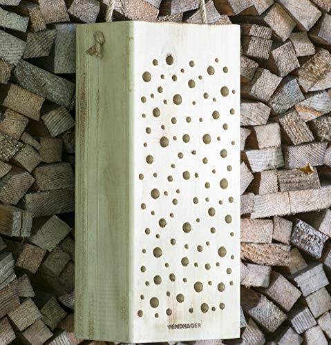 Windhager Wildbienennistholz, Nisthilfe Brutplatz Nistplatz, aus Massivholz, inklusive Schnur zum Aufhängen, braun, 8 x… – Bild 6