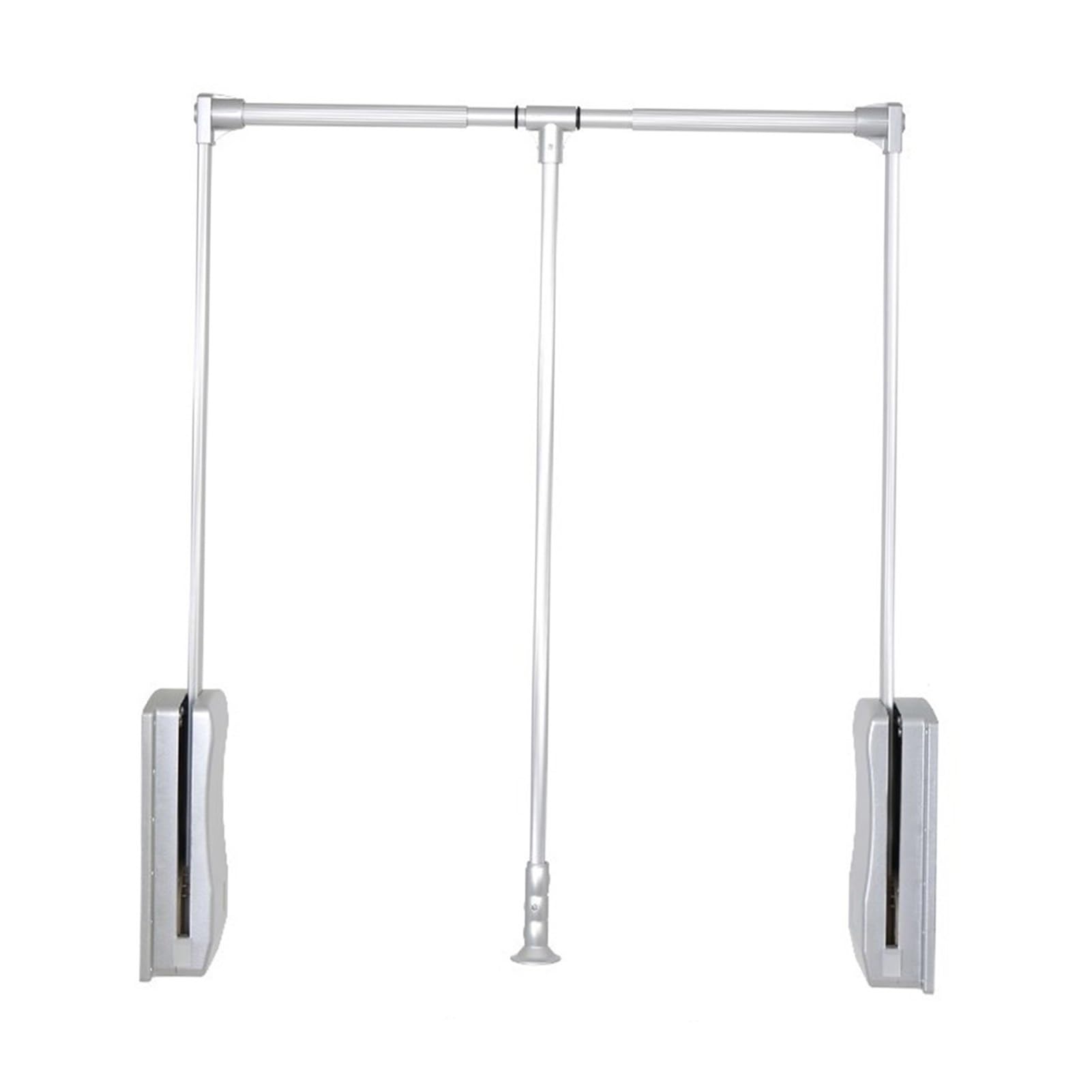 Barre de penderie rétractable 450-600 mm en argent pour optimiser vos placards