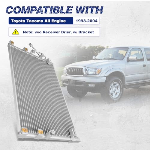 Image of Air Conditioning A /C Condenser Compatible with Toyota Tacoma 1998-2004# 4899, 8846004090, 884600490, 8846104030