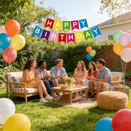 Image of Happy Birthday Banner Birthday Party Supplies (qchf)