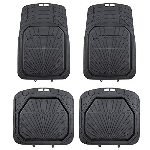Didida Heavy Duty Rubber Car Floor Mats Durable and Deep Dish All Weather Protection Trim to Fit Liners Car Floor Mats Universal Fit for SUV Truck & Vans