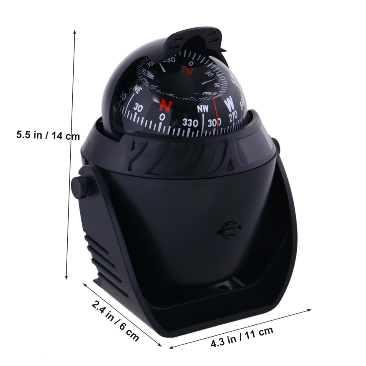 Brújula Marina Digital Iluminada 12v, ABS Negro para Barco y Mar | Brújula de Navegación, Ajuste de Declinación Magnética, para Barco y Vehículo, Electrónica Marina