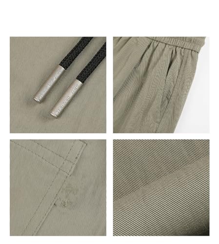 Men's Pants Summer Lightweight Thin Breathable Wide-Leg Straight Loose Casual Capri Trouser2
