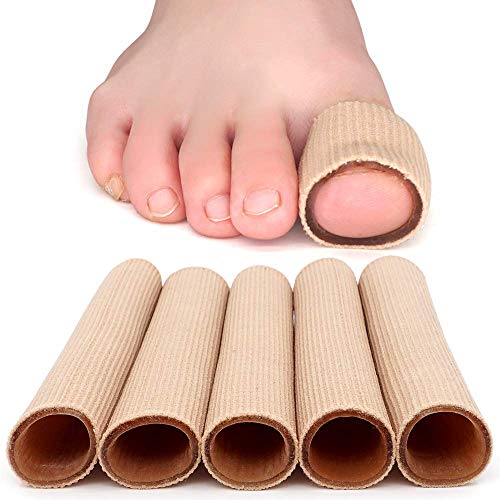 5er Silikon Zehenkappen Zehenschutz Zehen-Fingerschutz Schlauchbandage Fingerbandage Fingerschutz Gel Zehenpolster S