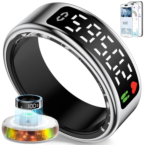 Anillo Inteligente para Hombre Mujer, 2026 Smart Ring con Pantalla LED, IP68...