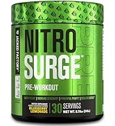 Jacked Factory NITROSURGE Pre Workout Supplement - Endless Energy, Instant Strength Gains, Clear ...