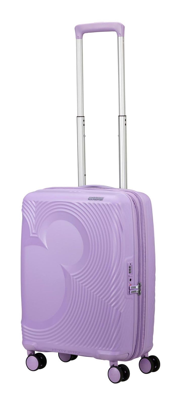 American Tourister Mickey Magic - Valise Cabine 55 x 40 x 20/23 cm - Valise Rigide pour Ryanair, EasyJet & la Plupart des compagnies aériennes, 37/44 L, Violet (Mickey Soft Lilac)