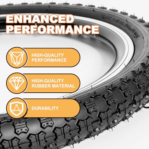 Hycline Kids Bike Replacement Tires Set: 2-Pack