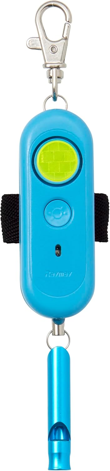 レイメイ藤井 防犯ブザー ホイッスル付 電池切れお知らせライト付 ブルー EBB172A