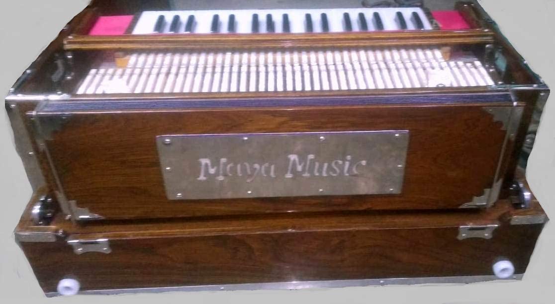 Maya Musicals 3.75 Octave 9 Scale Changer (with Coupler) Box Harmonium with 3 set of Reeds (MM/SC-BH/9/3-HP-2)-image-44