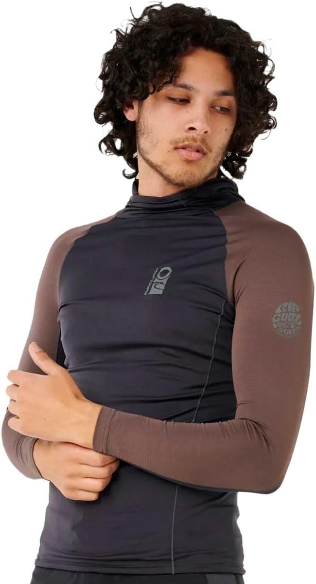Rip Curl Men's Search UPF 50 Performance Long Sleeve Hooded Rashguard