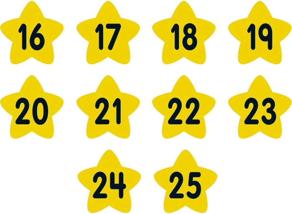 Up To 60% OFF Really Good Stuff Carpet Mark-Its – Numbers 0-25, 5” by 5” (Set of 26) – Star-Shaped Yellow Carpet Spots - Assign Floor Seating, Play Games – Durable, No-Slide Back New Arrivals Really Good Stuff Carpet Mark-Its – Numbers 0-25, 5” by 5” (Set of 26) – Star-Shaped Yellow Carpet Spots - Assign Floor Seating, Play Games – Durable, No-Slide Back