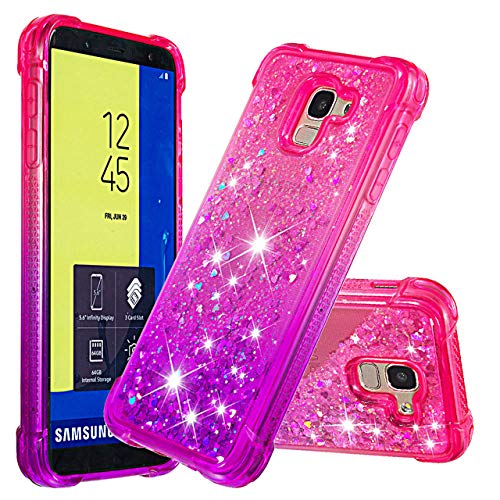 HICYCT Funda para Samsung Galaxy J6 2018, Moda Brillante Lindo diseño Sparkly Crystal Protectora a Prueba de Golpes de Silicona para Samsung Galaxy J6 2018.