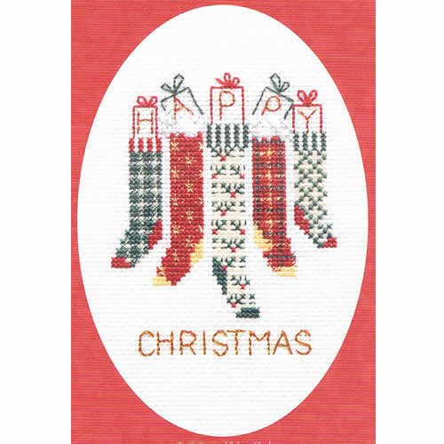 Derwentwater Designs Christmas Stockings Card Cross Stitch Kit
