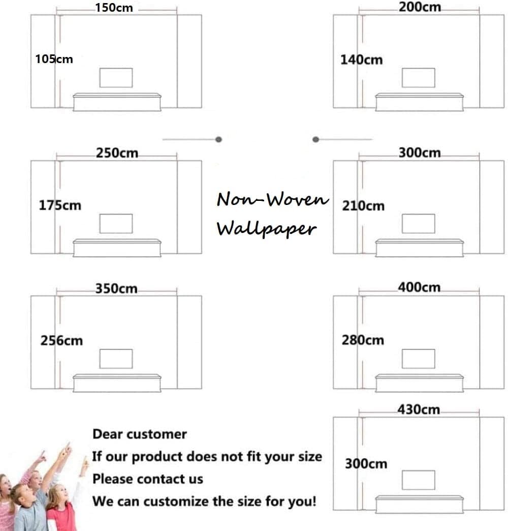 Fotomurales 350 x 256 cm Chino Papel Pintado Tejido No Tejido Vista A La Montaña Fotomural Efecto 3D Papel Tapiz Decorativos pared Murales Póster para Dormitorio Salón TV Pared F30