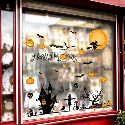 Hidreas Halloween Window Clings Halloween Window Decorations Stickers, Halloween Wall Clings Stickers Decals - Thumbnail 6