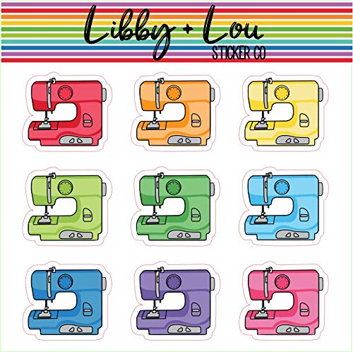 Amazon.com: Sewing Machine Rainbow Planner Stickers | Libby and Lou ...