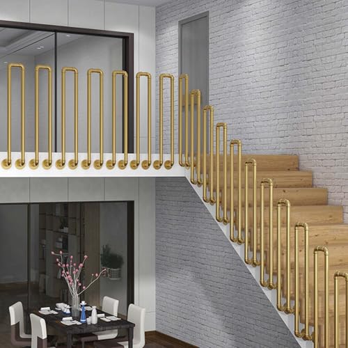 Rampe en fer forgé pour escaliers intérieurs extérieurs or 1 marche - 7