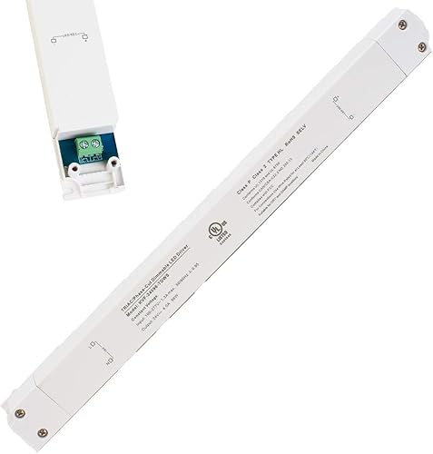 Controlador regulable Triac de 24 V con certificación UL, fuente de alimentación de voltaje constante para control de luz LED por regulador de pared