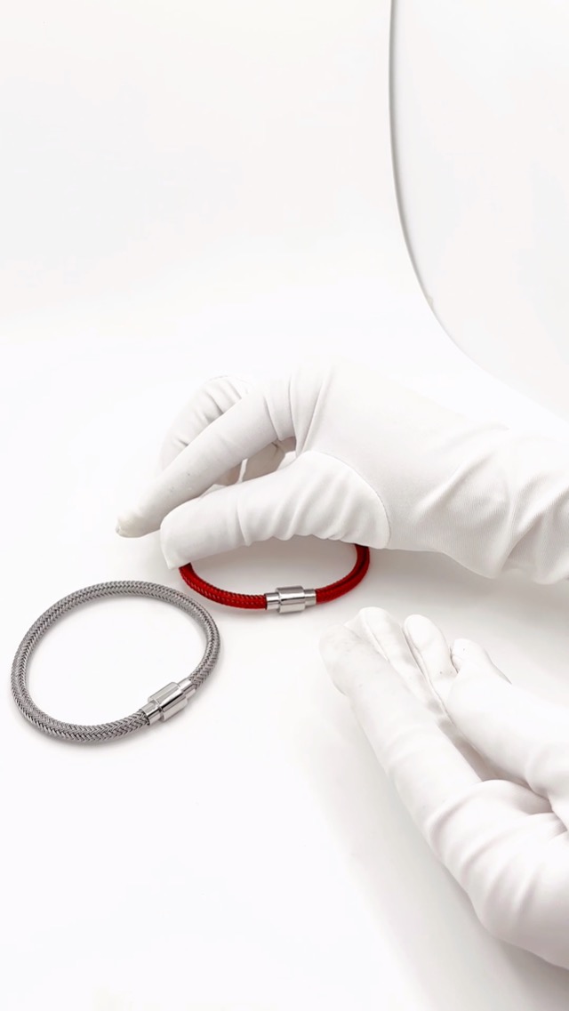 Pulsera trenzada metal inoxidable minimalista para mujeres y hombres miniatura 5