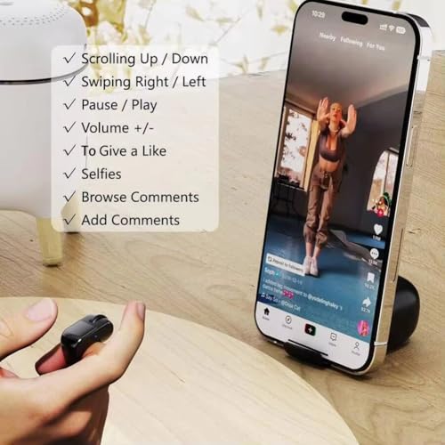 Ratón de anillo Bluetooth para pasar páginas de ebooks y controlar presentaciones en PC 7
