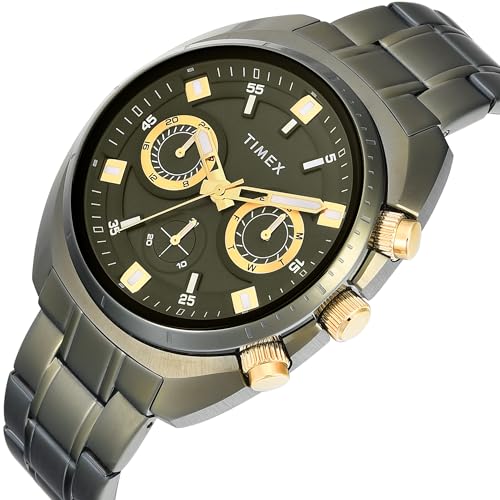 Image of TIMEX Green Round Dial Analog Men's Watch - TWEG28201