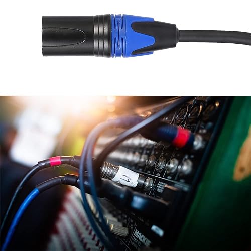Miniatura 7 de Seefeful Cable de micrófono divisor XLR Y de 1 macho a 2 hembra, cable de micrófono divisor en Y, 3 pines macho a hembra dual Y-Splitter Cables de