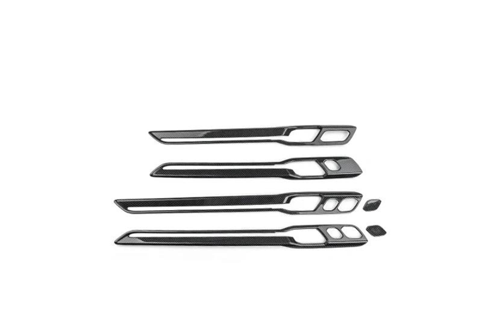 LHD RHD for Kia EV9 2023 2024 2025 Car Tuning Carbon Fiber Inner Door Panel Cover Trim Interior Decal Trim(LHD for Black)