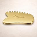 Vintageware® Kansa Teeth Comb Gua Sha for Face, Head Massage | Reduces Puffiness, Promotes Lymphatic Drainage, Tightens & Lifts Skin | Gua Sha For Skin, Neck, Back, Shoulder (Heart Shape-Teeth Comb-I) gallery image