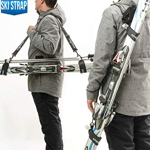 Athletico Mogul Padded Ski Bag Bundle Ski Bag + Ski