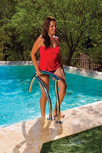 Inter-Fab DR-G3DE065-SINGLE Economy Stainless Steel Pool Grab Rail Ladder (Single) Designer handrail