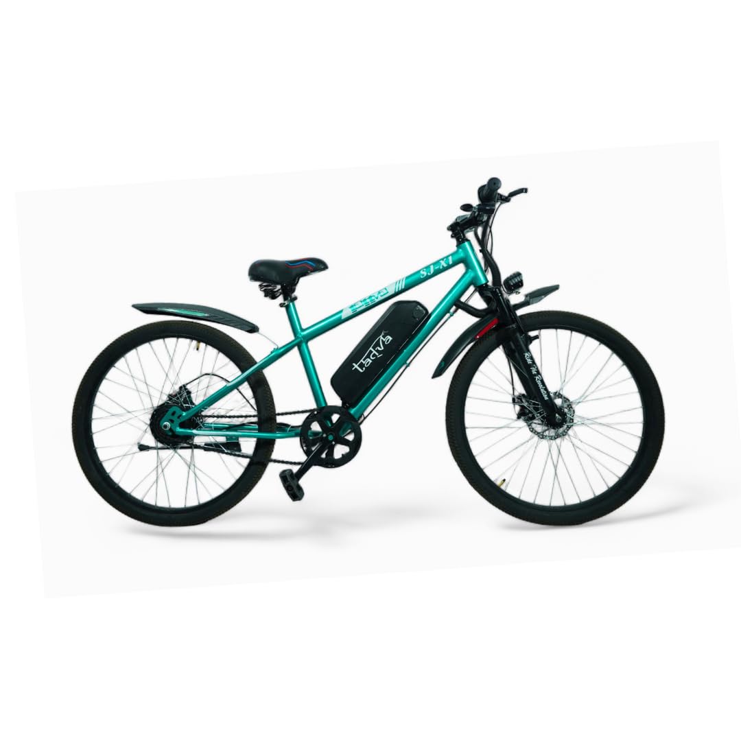 TATTVALABS SJ-X1 Unisex Electric Cycle|26"X2.1" Tires with Front Suspension|Dual Disc & Cut-Off Brakes|9Ah Li-Ion Removable Battery|Fast Charging|Upto 50 Km Range on PAS|Cruise Control|Made in India (B0D6H7PSY5) Amazon Price History, Amazon Price Tracker