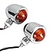Price comparison product image YC 2pcs Motorcycle Turn Signal Lights Daytime Running Light for Harley Honda Kawasaki Suzuki Yamaha Motorcycle Custom Bike Cruiser Bobber (Chrome)