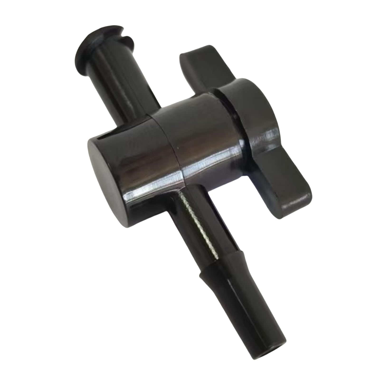 Válvula de llave de paso de 2 vías de 100 piezas-conexiones hembra a púas-llave de paso de plástico duradera for laboratorio,(Black)