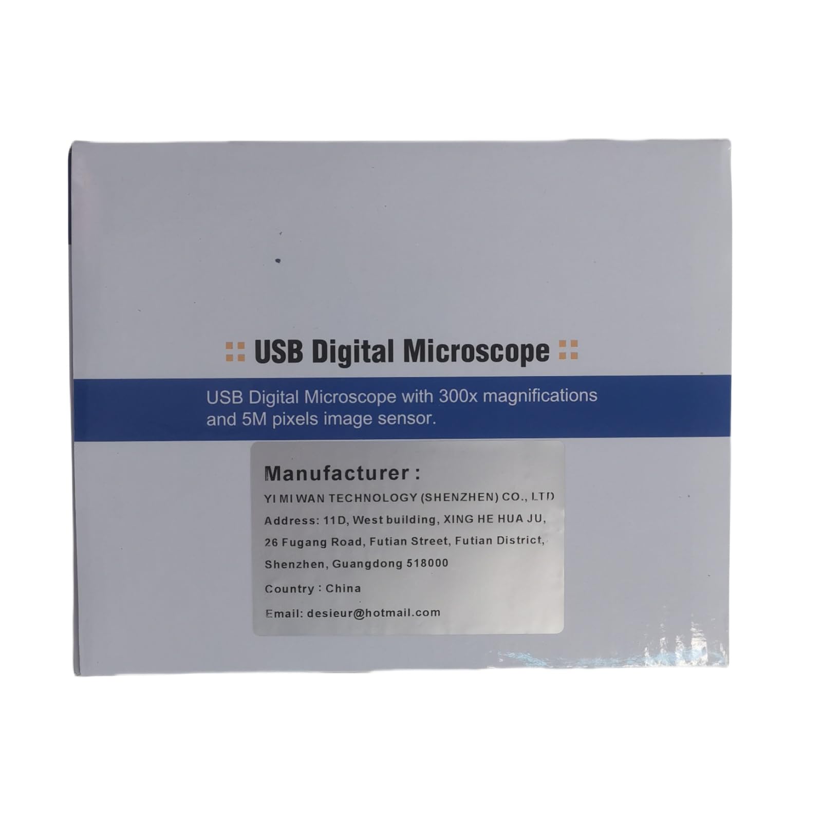 EMEBAY USB Microscopio Digital 5 MP de Vídeo Microscopique Cámara Lupa 300x | útil para la examinassions de pelo, textiles, insignias, girarla, plantas y monedas (entre muchos otros objetos y spécimens)