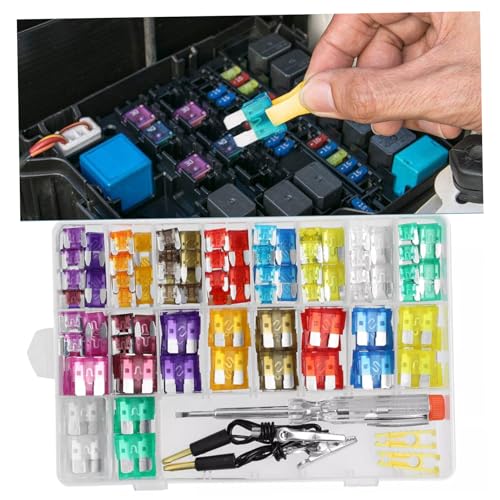 Kit de fusibles automotrices Cabilock, 300 piezas, con probador, para autos, camiones, barcos y motocicletas, construcción robusta y amplia compatibilidad miniatura 6