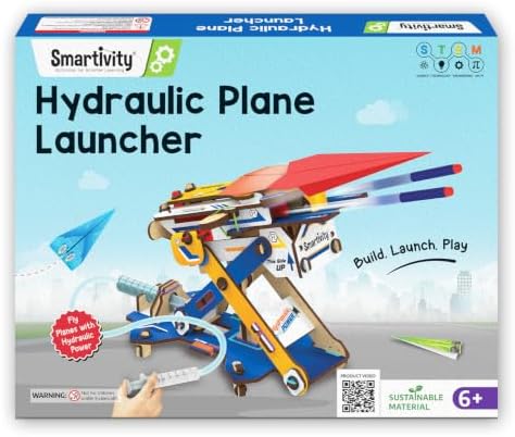 Smartivity 2in1 Hydraulic Aeroplane & Dart Launcher for Kids 6-14