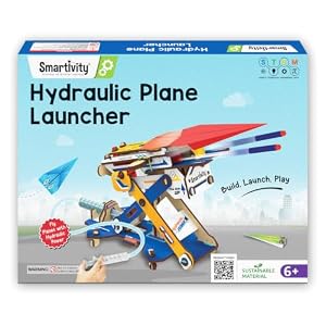 Smartivity 2in1 Hydraulic Aeroplane & Dart Launcher for Kids 6-14