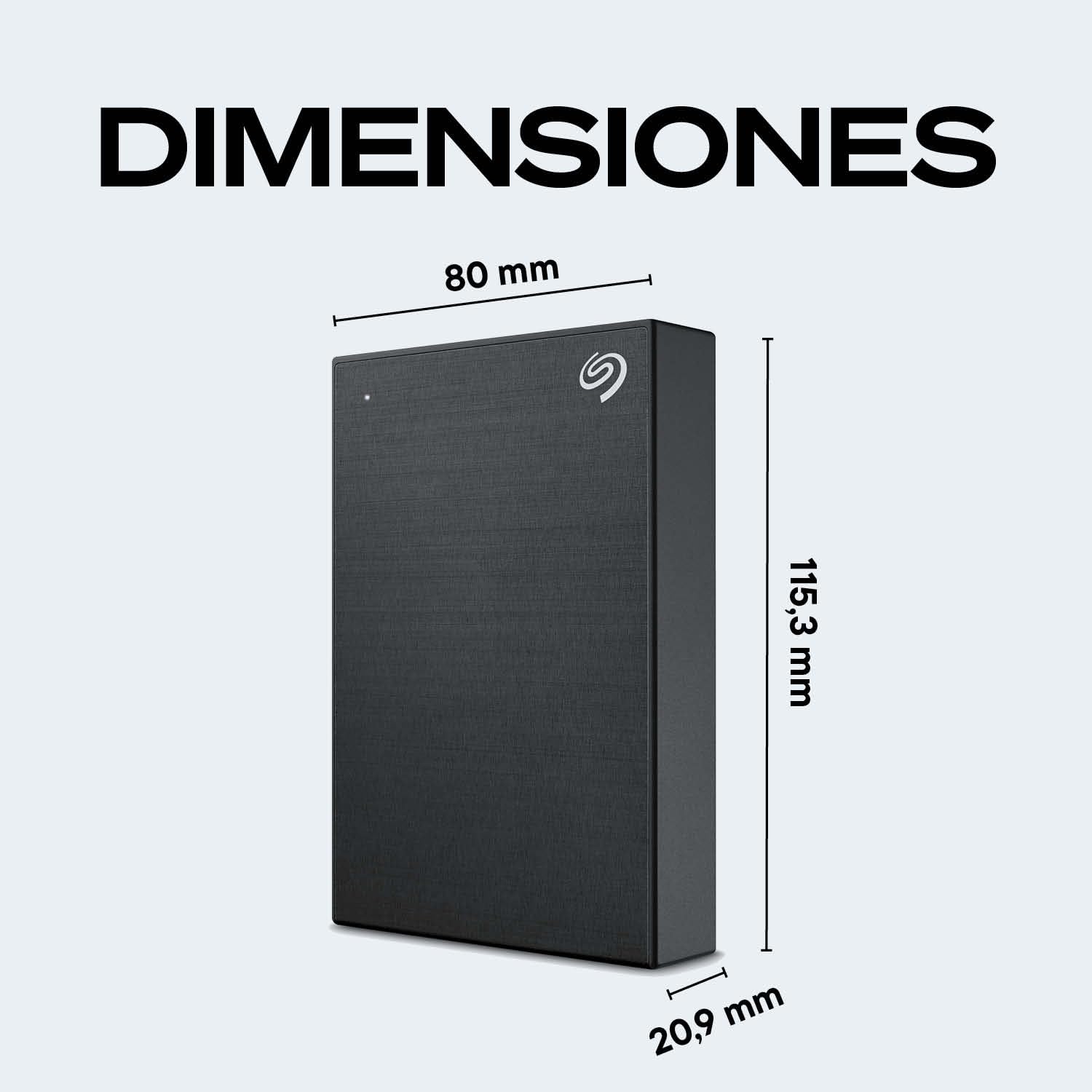 Seagate One Touch 5TB, con protteción de contraseña, disco duro externo portátil, PC, portátil y Mac, USB 3.0, Space Gray, incl. Rescue Services (STKZ5000404)