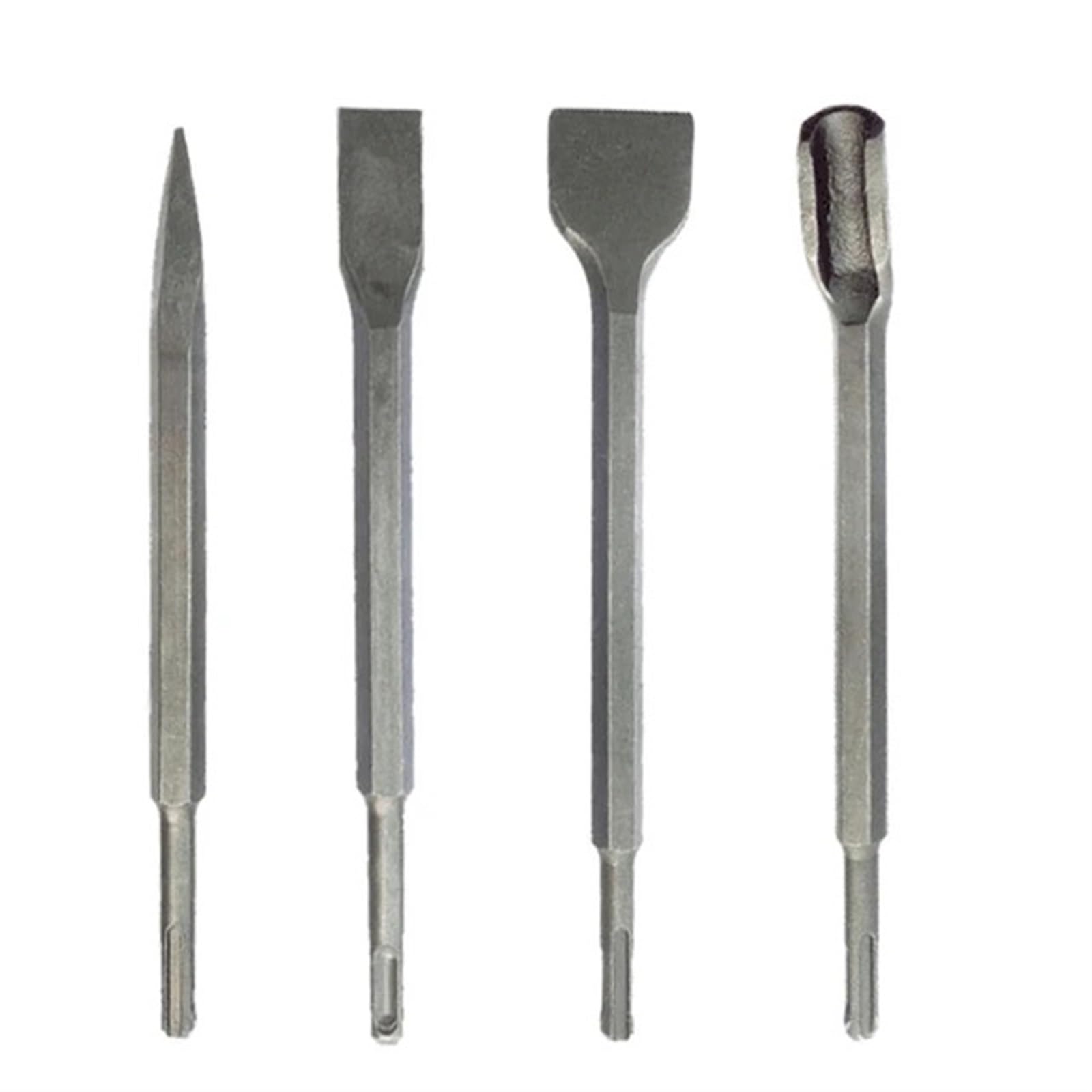 Scalpello Muratore 4 Pezzi scalpelli Set Point sgorbia Martello Piatto Punta Trapano ammer Trapano Muro di Cemento Punta utensile Manuale
