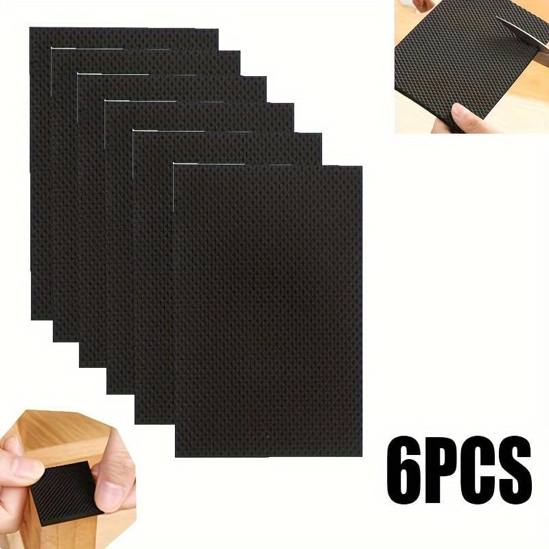 2PC Chair Leg Pads Self Adhesive Rubber Furniture Protectors Anti Slip Scratch Resistant Silent Floor Guards Cut to Fit for Home Office Sofa Table