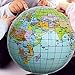 Globo gonfiabile in PVC da 38 cm, globo gonfiabile da spiaggia per giochi educativi in spiaggia, mappa della terra geografia insegnante palla giocattolo regalo di natale