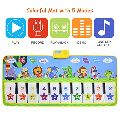 NEWSTYLE Muziek Piano Mat voor Kinderen, Kinderen Touch Spelen Toetsenbord Muzikaal Tapijt Piano Vloermat Dansmat… - Image 6