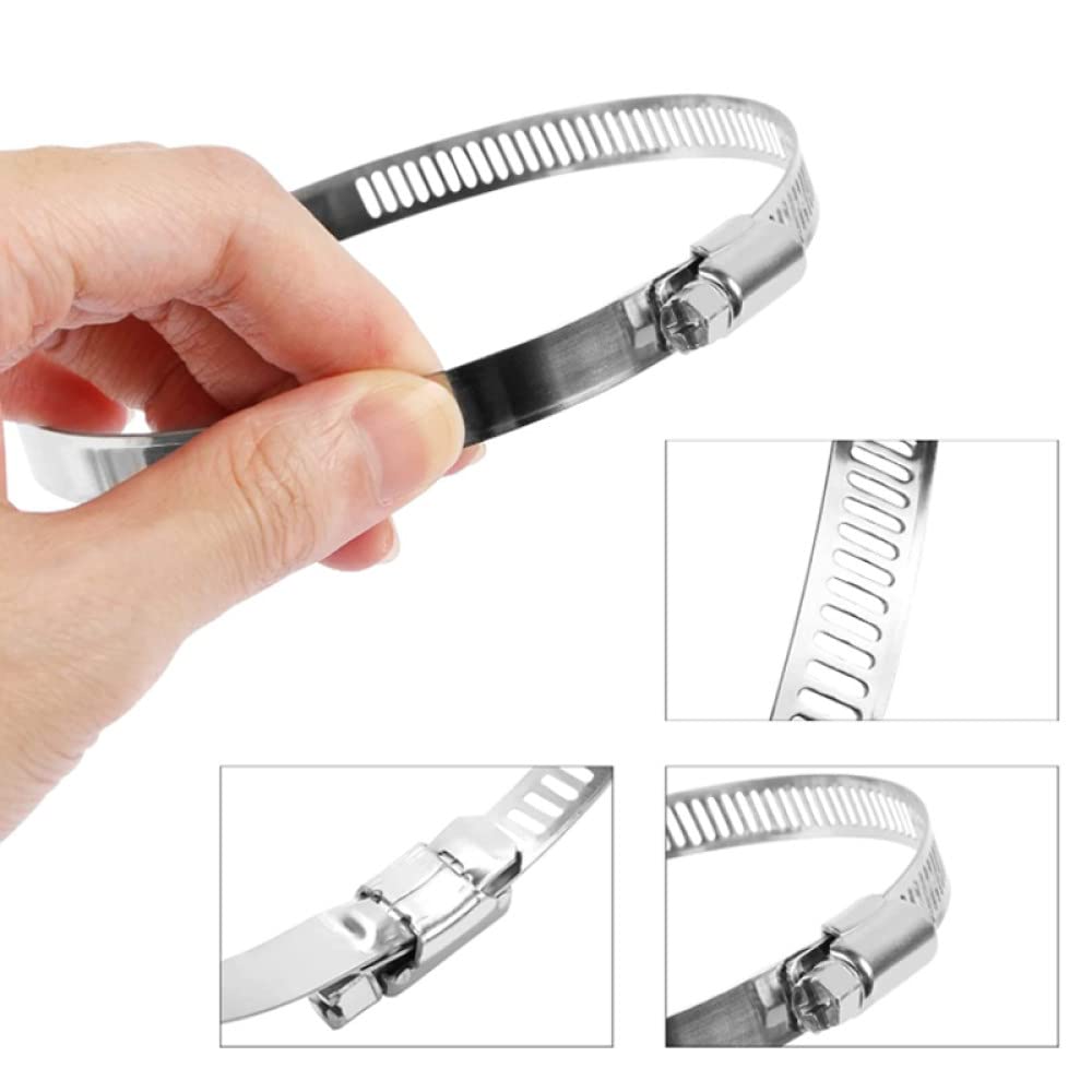 20-100 pièces collier de serrage en spirale cerceau tuyau automobile tuyaux pince outil fixe 304 acier inoxydable 8mm-330mm, 64,76mm (50 pièces)