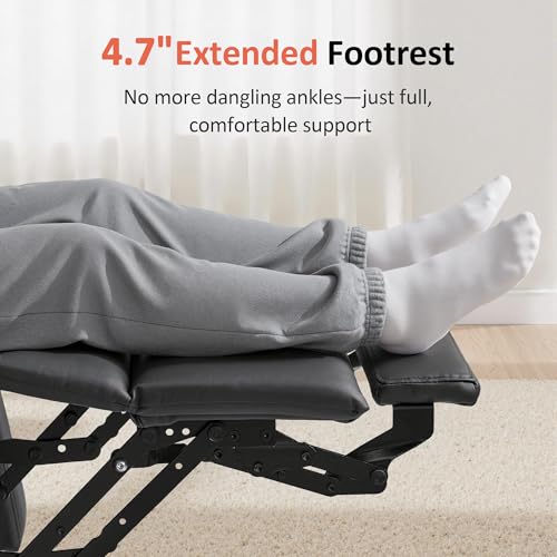 Image of MCombo Large Power Lift Recliner Chair with Massage and Heat for Tall Elderly People, 3 Positions, Cup Holders, and USB Ports, Faux Leather 7516 (Large, Black)