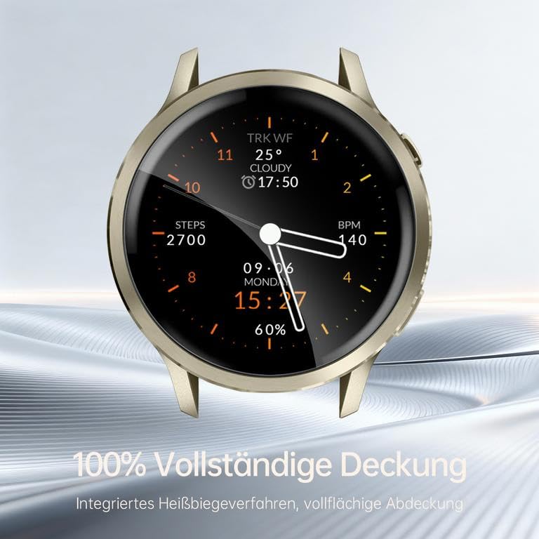 (4 Stück) Schutzfolie für Garmin Venu 4 45mm Displayschutz, Fingerabdruck-ID HD Displayfolie für Venu 4 Weich TPU Folie, Anti-Staub Screen Protector für Garmin Venu 4 Schutzglas - 5